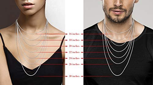 Miabella Solid 925 Sterling Silver Italian 2mm, 3mm Diamond-Cut Braided Rope Chain Necklace for Men Women, 925 Sterling Silver Made in Italy