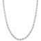 Miabella Solid 925 Sterling Silver Italian 2mm, 3mm Diamond-Cut Braided Rope Chain Necklace for Men Women, 925 Sterling Silver Made in Italy