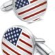 Mr.Van American Flag Cufflinks Platinum Plated Enamel USA Flag Cuff links Men's Accessories Gift for Men