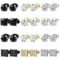 NEWITIN 12 Pairs Stainless Steel Stud Earrings for Men Hypoallergenic Earrings Inlaid Cubic Zirconia Men Earrings Hoop Earrings Stud Earrings for Women Men