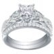 Newshe Jewellery 2.5ct Princess Pear White AAAAA Cz 925 Sterling Silver Engagement Wedding Ring Set Size 4-13