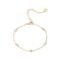 PAVOI 14K Gold Plated Beaded Cuban Cubic Zirconia Simulated Diamond Station Infinity Chain Bracelets for Women | Adjustable Chain Bracelet