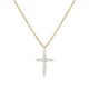 PAVOI 14K Gold Plated Cubic Zirconia Cross Necklace for Women | Cross Faith Pendant Necklaces