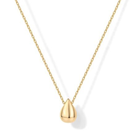 PAVOI 14K Gold Plated Dainty Pear Pendant Necklace for Women | Tear Pendant Necklaces