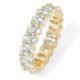 PAVOI 14K Gold Plated Rings Oval Cubic Zirconia Love Ring | Eternity Ring | 5mm Stackable Rings for Women | Gold Rings for Women