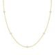 PAVOI 14K Gold Plated Station Necklace | Simulated Diamond BTY Necklace | Womens CZ Chain Necklace | Layering Necklaces