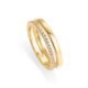 PAVOI 18K Gold Plated Cubic Zirconia Dual Stacking Rings for Women | Gold Eternity Band for Women | Thumb Ring