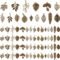 PH PandaHall 150pcs 15 Styles Tree Leaf Charms Pendants, Tibetan Branch Leaves Charms Metal Alloy Leaf Beads Antique Bronze Dangle Charm for Fall Earring Bracelet Necklace...