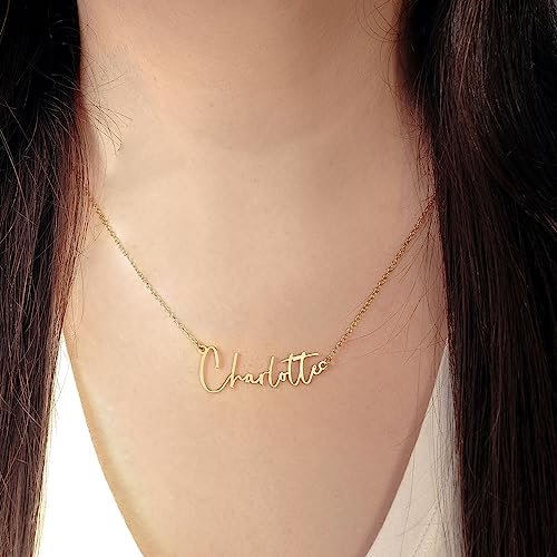 PicturesOnGold.com Custom Name Necklace For Women Personalized Name Necklace in Sterling Silver or Gold Necklace Personalized with any Name or Word