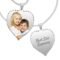 PicturesOnGold.com Personalized Photo Engraved Heart Shaped Picture Necklace with Diamond Cut Edge in Silver, Gold, White Gold or Rose Gold - 1 Inch x 1 Inch