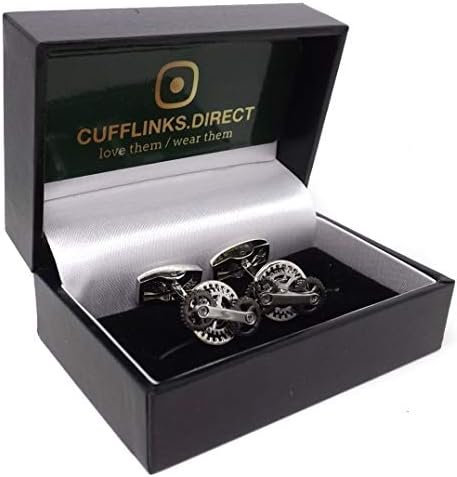 Rad, Zahnrad, Kogge, Mechanischer beweglicher Mann Geschenk Manschettenknöpfe von CUFFLINKS DIRECT