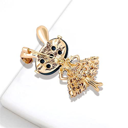 Rhinestone Lady Rabbit Brooch Pin for Women Girls Fashion Crystal Bunny Animal Brooches Lapel Pins Dainty Cute Christmas Graduation Honors Day Easter Jewelry Gift for Daughter...