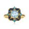 Ross-Simons 1.80 Carat Sky Blue Topaz, 2.40 ct. t.w. Sapphire and .80 ct. t.w. London Blue Topaz Ring in 18kt Gold Over Sterling
