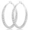 Senteria Silver Hoop Earrings for Women Hypoallergenic 925 Sterling Silver Post Hoop Earrings Lightweight Large Silver Hoop Earrings Thick Twisted Silver Hoop Earrings 30/40/50MM