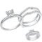 SHELOVES Solitaire Princess CZ Engagement Rings Set Wedding Band Guard Ring Enhancers Sterling Silver 5-12