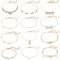 Starain 12pcs Women's Charm Anklet Set Gold Multilayer Adjustable Ankle Bracelets Boho Beach Foot Anklet for Women