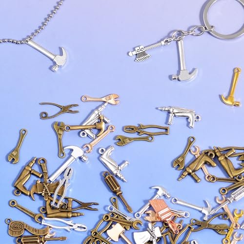 stino Metal Charms for Jewelry Making 100gram, Bulk Tibetan Silver & Gold Trinkets for Earring Necklace Jewelry Making and Findings
