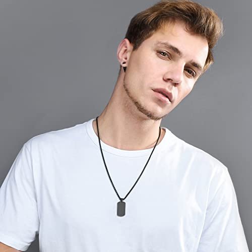Supcare Photo Necklacce/Dog Tag Necklace for Men,Personalized Memorial Photo Pendant for Women Man (with Jewelry Gift Packaging)
