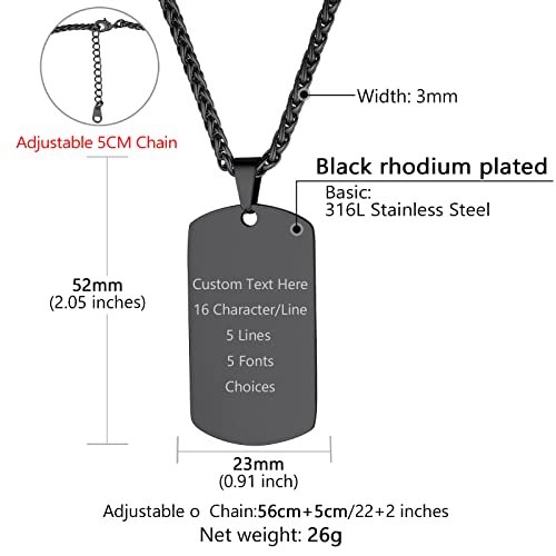 Supcare Photo Necklacce/Dog Tag Necklace for Men,Personalized Memorial Photo Pendant for Women Man (with Jewelry Gift Packaging)