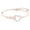 SWAROVSKI Hyperbola Women's Bangle Bracelet with a Rose-Gold Tone Plated Bangle, Clear Crystals and Lobster Clasp