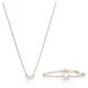 SWAROVSKI Mesmera Necklace and Bracelet Set, Clear Mixed-Cut Stones in a Rose Gold-Tone Finished Setting, Part of the Mesmera Collection