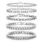 VNOX 5 Pcs Chain Bracelet for Men Women - Sturdy Stainless Steel Curb Width Cuban Link Chain Bracelet Set for Men Women,6.5/7/7.4/8.2/9 Inches