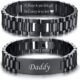 VNOX Masculine Watch Band Stainless Steel Link Bracelet Personalized Jewelry Gift for Men DAD Father Husband Boyfriend