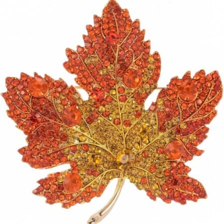 Women's Fashion Crystal Brooch Leaf Flower Brooch Alloy Rhinestone Brooch Court Vintage Brooch Wedding Party Brooch