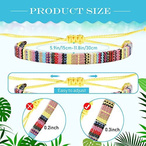 Yinkin 18 Pcs Boho Surfer Ankle Bracelet for Women Men Adjustable Beaded Anklets Unisex Handmade Braided Bracelet Waterproof Surfer Beach Bracelet Anklet Bracelet String Rope...